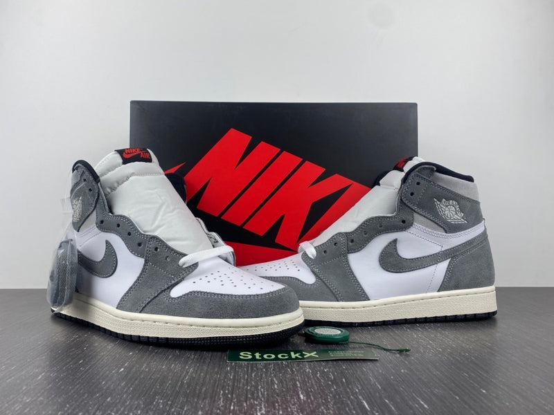 High Top Sneakers, Gray Black Colorway, Leather Footwear, Lace Up Design, Casual Gift for Sneaker Fans