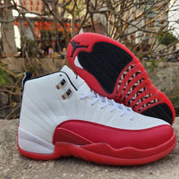 Sneakers, White Red Colorway, Lace Up Design, Casual Gift for Sneaker Fans