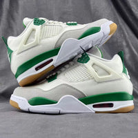 Sneakers, White Green Colorway, Lace Up Design, Casual Gift for Sneaker Fans