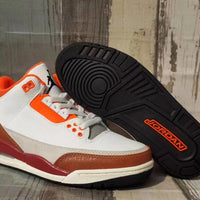 Sneakers, White Red Orange Colorway, Lace Up Design, Casual Gift for Sneaker Fans