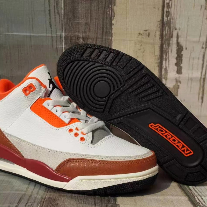 Sneakers, White Red Orange Colorway, Lace Up Design, Casual Gift for Sneaker Fans