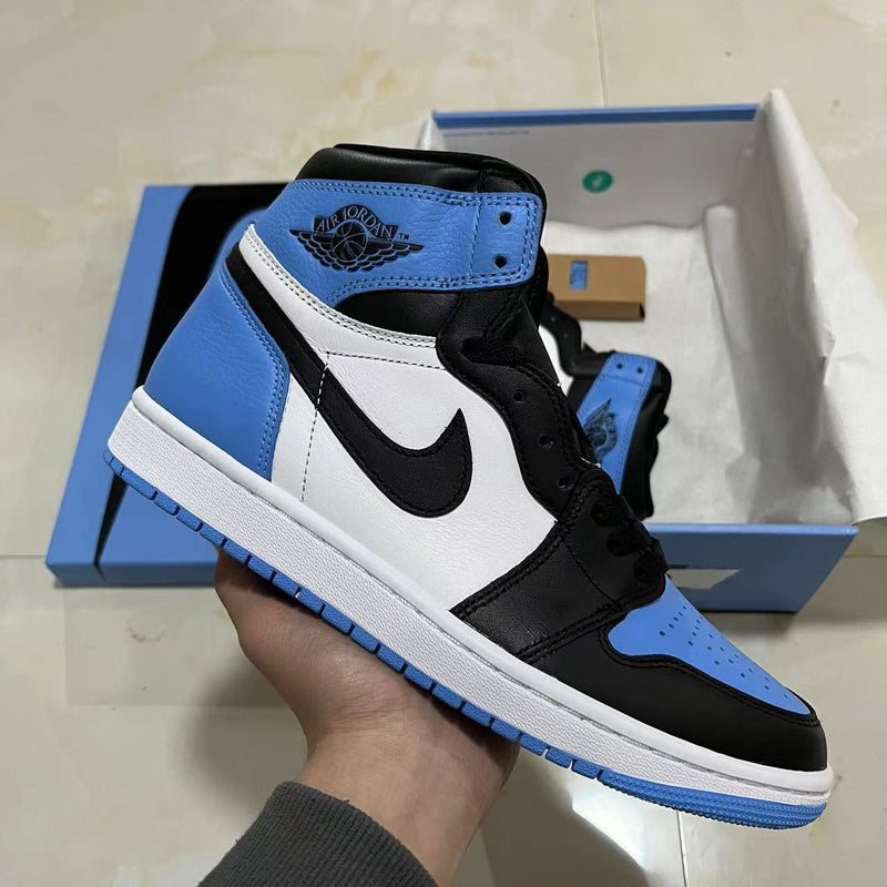 High Top Sneakers, Blue White Colorway, Lace Up Design, Casual Gift for Sneaker Fans
