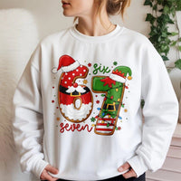 Humorous Santa and Elf Holiday Sweater, 67 Christmas Sweatshirt, Retro Xmas Party Crewneck, Festive Graphic Pullover, Winter Holiday Present
