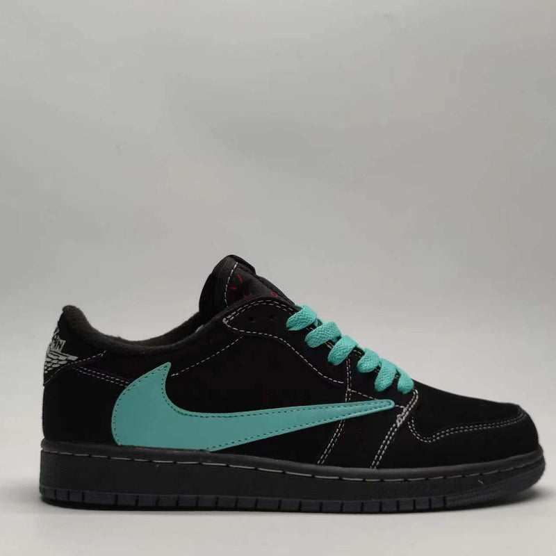 Low Top Sneakers, Black Teal Colorway, Reverse Hook Design, Lace Up Design, Casual Gift for Sneaker Fans