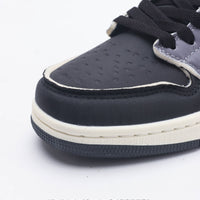 Retro Low Top Basketball Shoes, Blue Black Gray Colorway, Lace Up Design, Casual Gift for Shoe Lovers