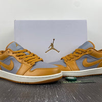 Low Top Sneakers, Yellow Gray Colorway, Lace Up Design, Casual Gift for Sneaker Fans