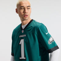 Philadelphia Eagles Jalen Hurts Midnight Green Team Game Jersey