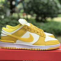 Low Top Sneakers, White Yellow Colorway, Lace Up Design, Casual Gift for Sneaker Fans