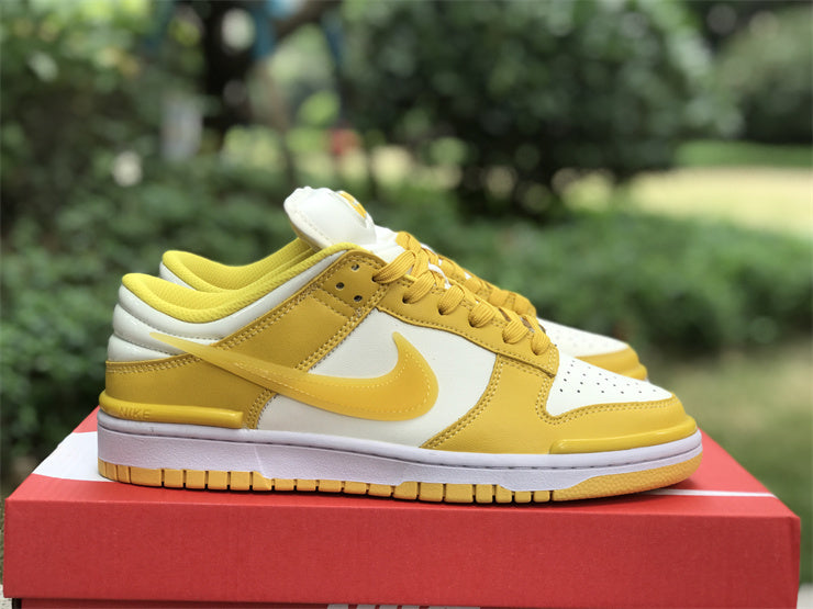 Low Top Sneakers, White Yellow Colorway, Lace Up Design, Casual Gift for Sneaker Fans