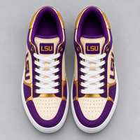 LSU in Purple and Gold - Low Top Court Sneakers