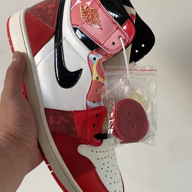 Sneakers, White Red Colorway, Lace Up Design, Casual Gift for Sneaker Fans