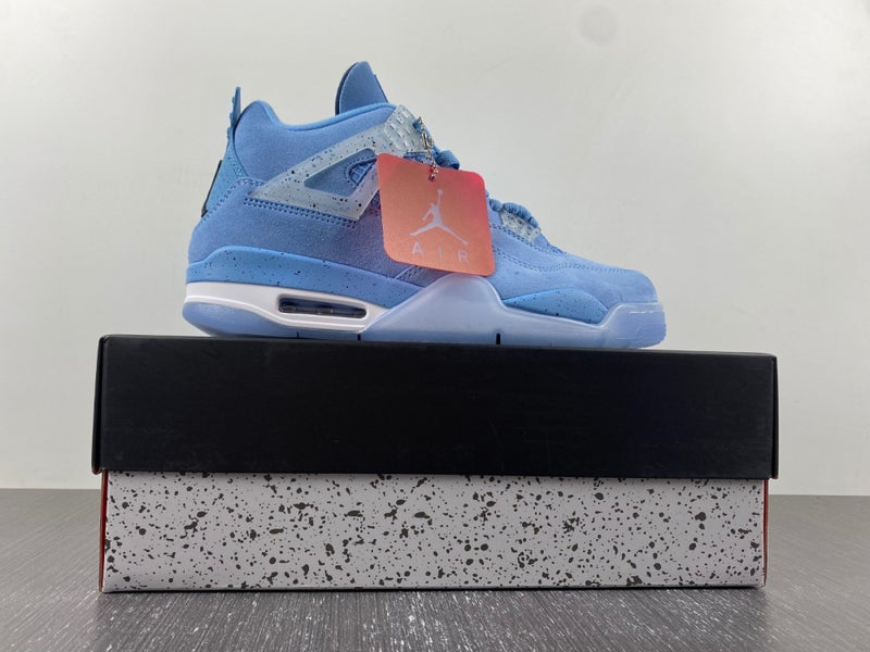 Retro Sneakers, Blue Colorway, Leather Footwear, Lace Up Design, Casual Gift for Sneaker Fans