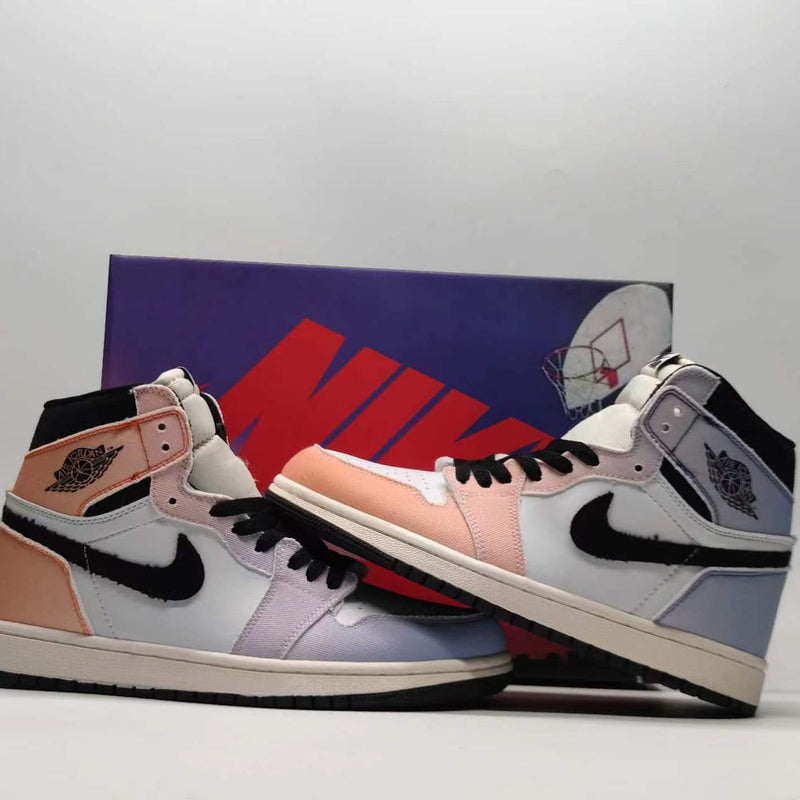 Sneakers, White Colorway, Gradient Colorway, Lace Up Design, Casual Gift for Sneaker Fans
