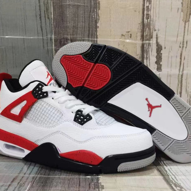 Sneakers, White Black Red Colorway, Lace Up Design, Casual Gift for Sneaker Fans