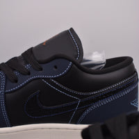 Retro Low Top Sneakers, Blue White Black Navy Colorway, Lace Up Design, Casual Gift for Sneaker Fans