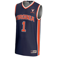 #1 Virginia Cavaliers Lightweight Basketball Jersey - Navy
