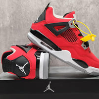 Mid Top Sneakers, Red Black Colorway, Lace Up Design, Casual Gift for Sneaker Fans