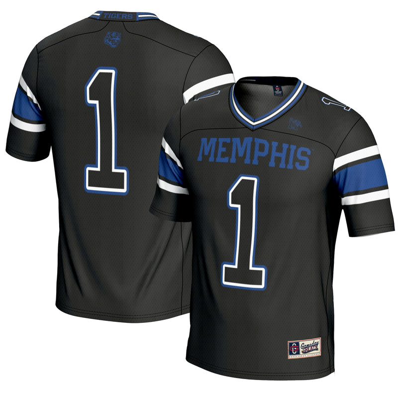 #1 Memphis Tigers Endzone Football Jersey - Black