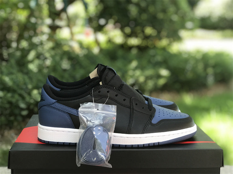 Low Top Sneakers, Blue Black Colorway, Lace Up Design, Casual Gift for Sneaker Fans
