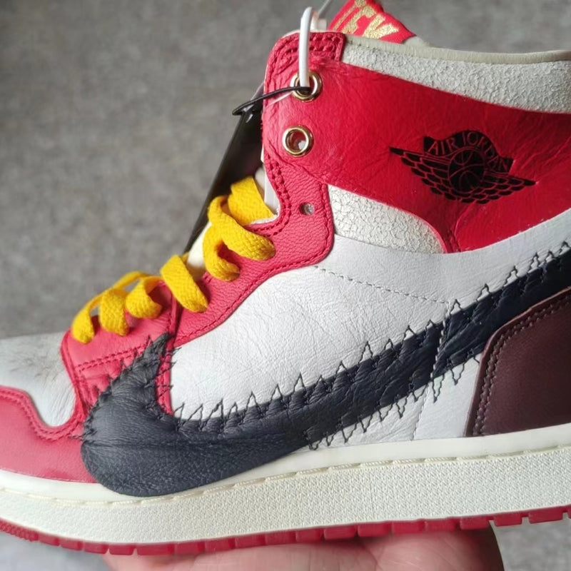 Basketball Shoes, White Black Red Colorway, Retro, High Top, Lace Up Design, Casual Gift for Shoe Lovers