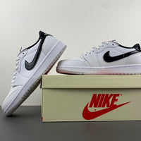 Low Top Sneakers, White Black Colorway, Lace Up Design, Casual Gift for Sneaker Fans