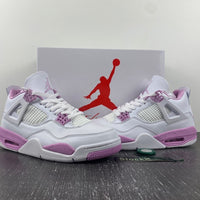 Sneakers, White Pink Colorway, Leather Footwear, Lace Up Design, Casual Gift for Sneaker Fans