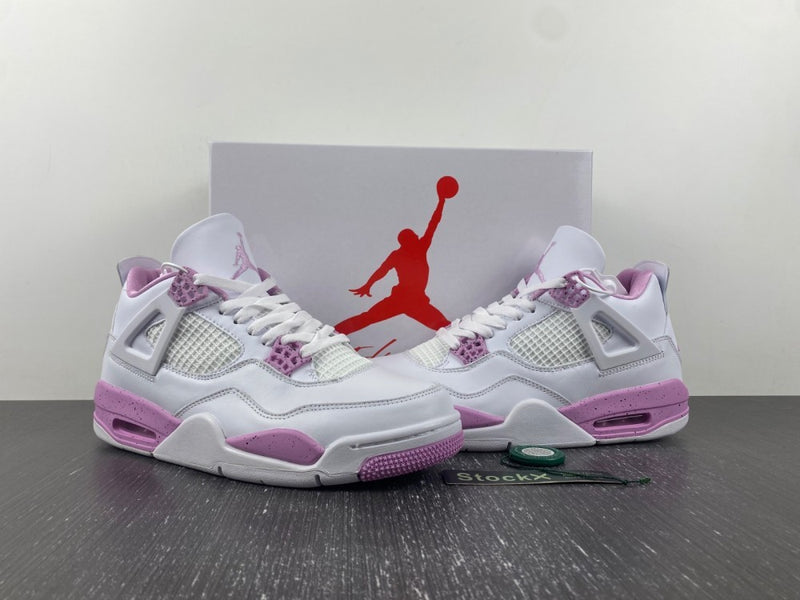Sneakers, White Pink Colorway, Leather Footwear, Lace Up Design, Casual Gift for Sneaker Fans