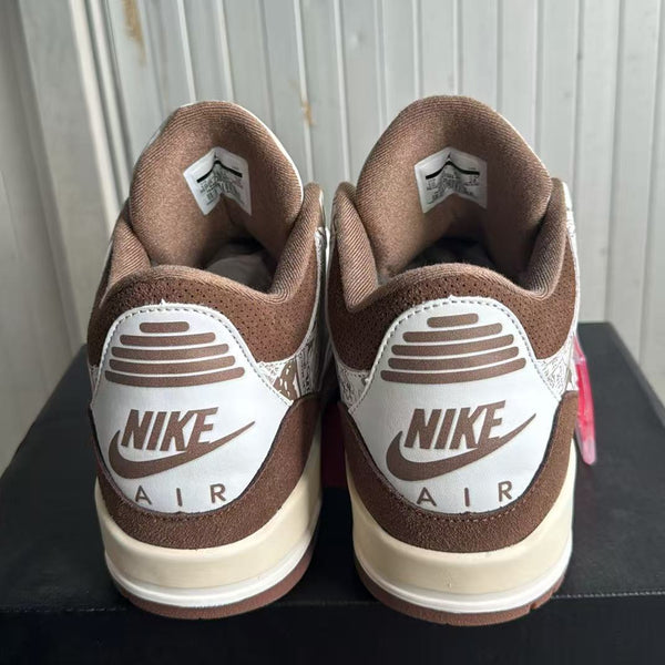 Low Top Sneakers, White Brown Colorway, Lace Up Design, Casual Gift for Sneaker Fans