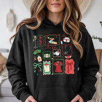 Festive Medical Holiday Graphic Sweatshirt, Christmas Nurse Hoodie, RN LPN Nursing Student Pullover, Adorable Hospital Christmas Hoodie