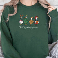 Adorable Christmas Goose Sweatshirt, Just a Jolly Goose Sweatshirt, Humorous Holiday Bird Crewneck, Festive Goose Graphic Sweatshirt, Xmas Present