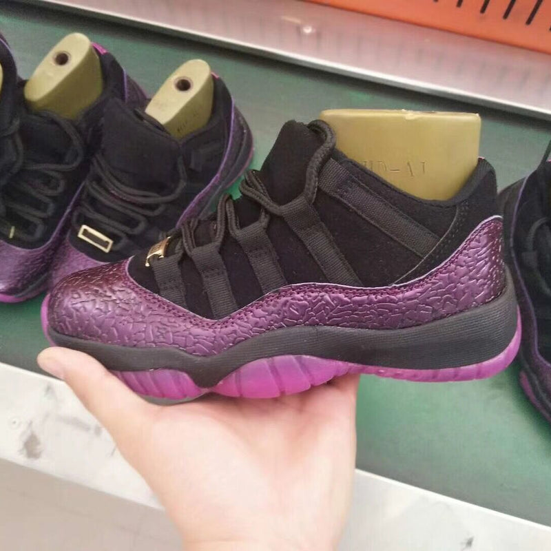 Low Top Sneakers, Black Purple Colorway, Lace Up Design, Casual Gift for Sneaker Fans