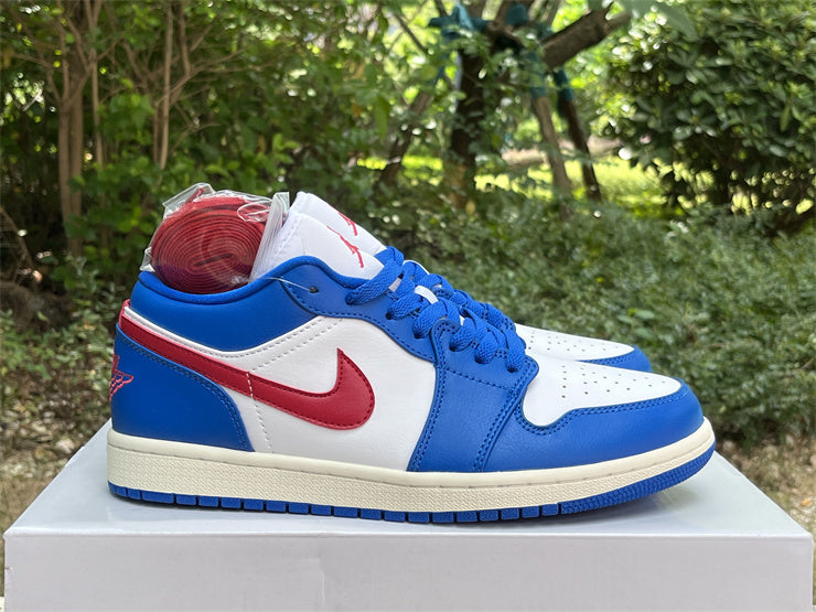 Low Top Sneakers, Blue Colorway, Lace Up Design, Casual Gift for Sneaker Fans