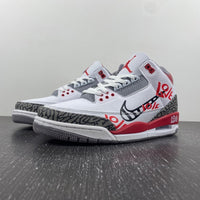 Sneakers, White Red Gray Colorway, Lace Up Design, Casual Gift for Sneaker Fans