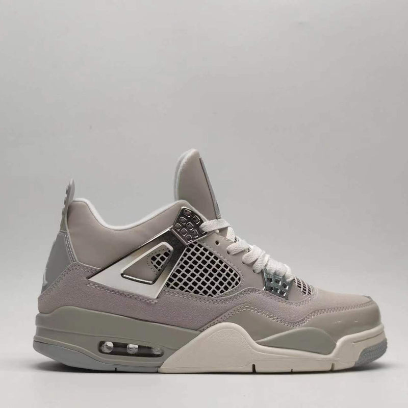 Sneakers, Silver Colorway, Metallic Finish, Lace Up Design, Casual Gift for Sneaker Fans