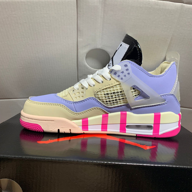 Low Top Sneakers, Gray Yellow Pink Colorway, Lace Up Design, Casual Gift for Sneaker Fans