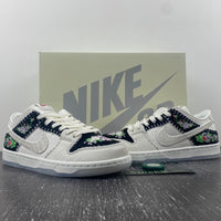 Low Top Sneakers, Black White Colorway, Embroidered Detail, Lace Up Design, Casual Gift for Sneaker Fans