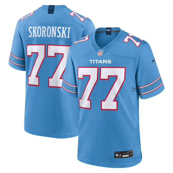 Tennessee Titans Peter Skoronski Light Blue Game Jersey