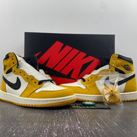 High Top Sneakers, White Black Yellow Colorway, Lace Up Design, Casual Gift for Sneaker Fans