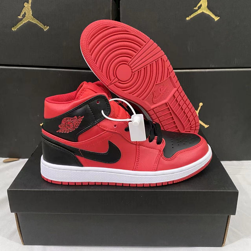 Sneakers, Black Red Colorway, Lace Up Design, Casual Gift for Sneaker Fans