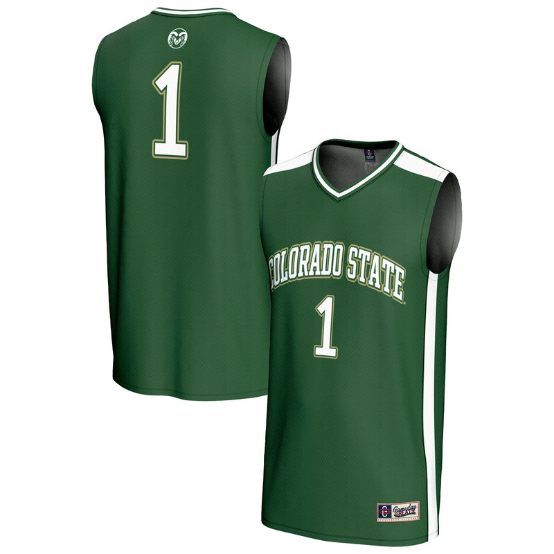 #1 Colorado State Rams Lightweight Collegiate Basketball Fashion Jersey - Green