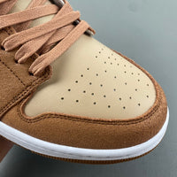 Low Top Sneakers, White Brown Colorway, Lace Up Design, Casual Gift for Sneaker Fans