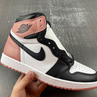 Retro High Top Sneakers, White Black Pink Colorway, Lace Up Design, Casual Gift for Sneaker Fans