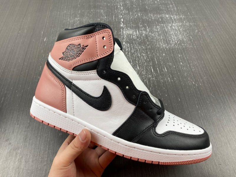 Retro High Top Sneakers, White Black Pink Colorway, Lace Up Design, Casual Gift for Sneaker Fans