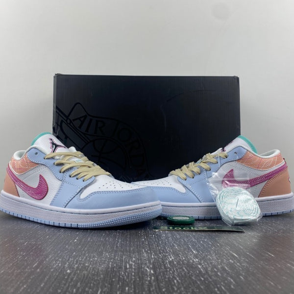 Low Top Sneakers, White Pink Colorway, Lace Up Design, Casual Gift for Sneaker Fans