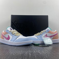 Low Top Sneakers, White Pink Colorway, Lace Up Design, Casual Gift for Sneaker Fans