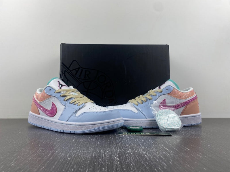 Low Top Sneakers, White Pink Colorway, Lace Up Design, Casual Gift for Sneaker Fans