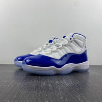 Sneakers, White Blue Colorway, Leather Footwear, Lace Up Design, Casual Gift for Sneaker Fans