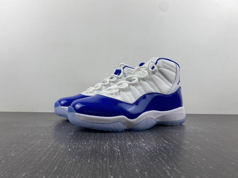 Sneakers, White Blue Colorway, Leather Footwear, Lace Up Design, Casual Gift for Sneaker Fans