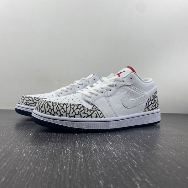 Low Top Sneakers, White Gray Colorway, Snake Pattern, Lace Up Design, Casual Gift for Sneaker Fans