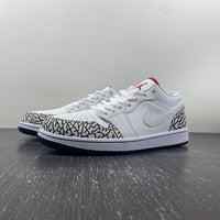 Low Top Sneakers, White Gray Colorway, Snake Pattern, Lace Up Design, Casual Gift for Sneaker Fans